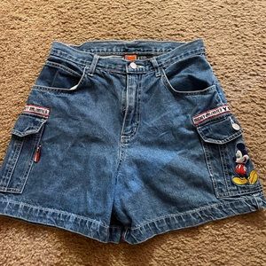 Vintage Mickey Mouse denim shorts
